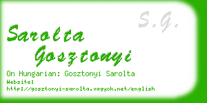 sarolta gosztonyi business card